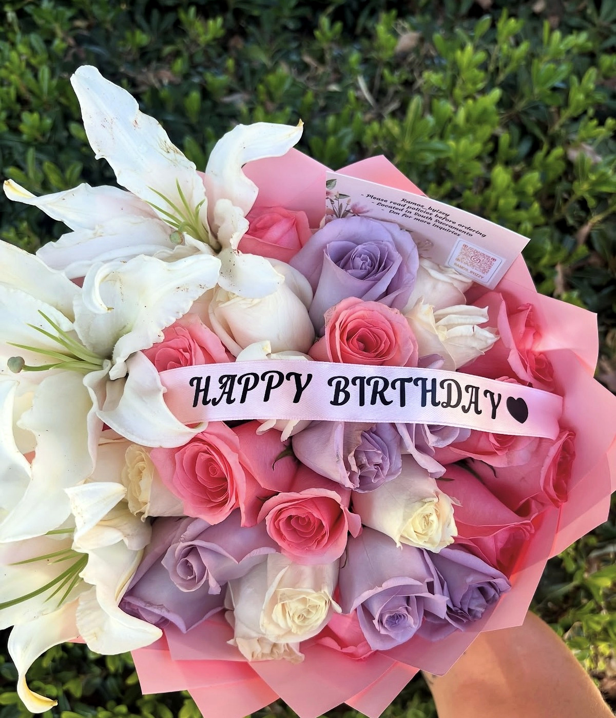 Lilac birthday bouquet